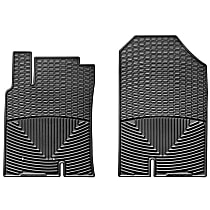 Front Row Flat Floor Mat, Black, Made of Rubberized Thermoplastic Elastomer, All-weather Series