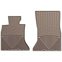 W204TN Front Row All-weather Series Flat Floor Mat, Tan Made of Rubberized Thermoplastic Elastomer