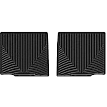 Second Row Flat Floor Mat, Black, Made of Rubberized Thermoplastic Elastomer, All-weather Series