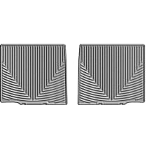Second Row Flat Floor Mat, Gray, Made of Rubberized Thermoplastic Elastomer, All-weather Series