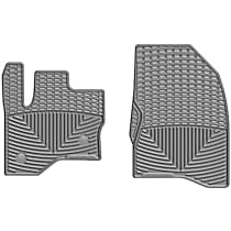 Front Row Flat Floor Mat, Gray, Made of Rubberized Thermoplastic Elastomer, All-weather Series