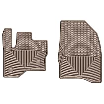 Front Row Flat Floor Mat, Tan, Made of Rubberized Thermoplastic Elastomer, All-weather Series