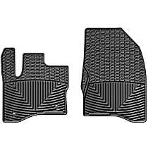 Front Flat Floor Mat, Sedan, Black, Made of Rubberized Thermoplastic Elastomer, All-weather Series