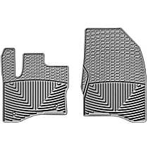 Front Row Flat Floor Mat, Gray, Made of Rubberized Thermoplastic Elastomer, All-weather Series