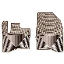 Front Row Flat Floor Mat, Tan, Made of Rubberized Thermoplastic Elastomer, All-weather Series