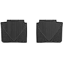Second Row All-weather Series Flat Floor Mat, Black Made of Rubberized Thermoplastic Elastomer