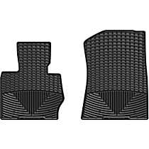 Front Row Flat Floor Mat, Black, Made of Rubberized Thermoplastic Elastomer, All-weather Series