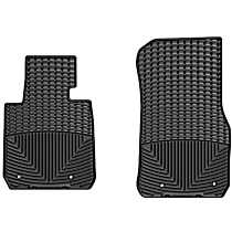 W267 Front All-weather Series Flat Floor Mat, Black Made of Rubberized Thermoplastic Elastomer