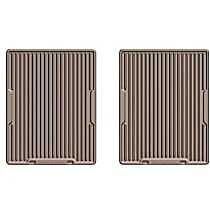 Second Row Flat Floor Mat, Tan, Made of Rubberized Thermoplastic Elastomer, All-weather Series