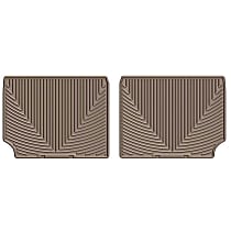 Second Row Flat Floor Mat, Tan, Made of Rubberized Thermoplastic Elastomer, All-weather Series
