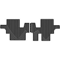 W302 Rear All-weather Series Flat Floor Mat, Black Made of Rubberized Thermoplastic Elastomer