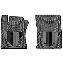 Front Row Flat Floor Mat, Black, Made of Rubberized Thermoplastic Elastomer, All-weather Series