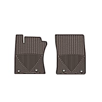 Front Row Flat Floor Mat, Cocoa, Made of Rubberized Thermoplastic Elastomer, All-weather Series