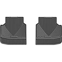 W314 Rear All-weather Series Flat Floor Mat, Black Made of Rubberized Thermoplastic Elastomer