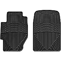 Front Row Flat Floor Mat, Black, Made of Rubberized Thermoplastic Elastomer, All-weather Series