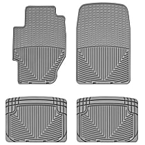 Front and Second Row Flat Floor Mat, Sedan, Gray, Made of Rubberized Thermoplastic Elastomer, All-weather Series