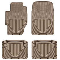 Front and Second Row Flat Floor Mat, Sedan, Tan, Made of Rubberized Thermoplastic Elastomer, All-weather Series