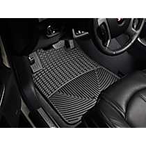 Front Row Flat Floor Mat, Black, Made of Rubberized Thermoplastic Elastomer, All-weather Series