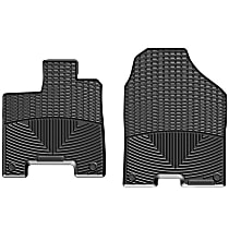 Front Row Flat Floor Mat, Black, Made of Rubberized Thermoplastic Elastomer, All-weather Series