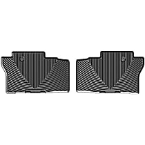 Second Row Flat Floor Mat, Black, Made of Rubberized Thermoplastic Elastomer, All-weather Series