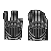 Front Row Flat Floor Mat, Black, Made of Rubberized Thermoplastic Elastomer, All-weather Series