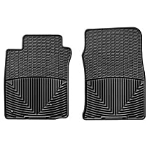 W39 Front Row All-weather Series Flat Floor Mat, Black Made of Rubberized Thermoplastic Elastomer