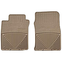 W39TN Front Row All-weather Series Flat Floor Mat, Tan Made of Rubberized Thermoplastic Elastomer