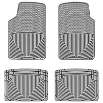 Front and Second Row Flat Floor Mat, Gray, Made of Rubberized Thermoplastic Elastomer, All-weather Series