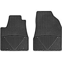 Front Row Flat Floor Mat, Black, Made of Rubberized Thermoplastic Elastomer, All-weather Series