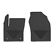 Front Row Flat Floor Mat, Black, Made of Rubberized Thermoplastic Elastomer, All-weather Series