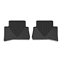 Second Row Flat Floor Mat, Black, Made of Rubberized Thermoplastic Elastomer, All-weather Series