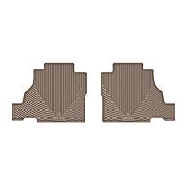 Second Row Flat Floor Mat, Tan, Made of Rubberized Thermoplastic Elastomer, All-weather Series