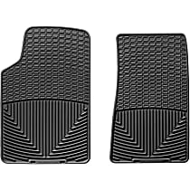 W47 Front Row All-weather Series Flat Floor Mat, Black Made of Rubberized Thermoplastic Elastomer