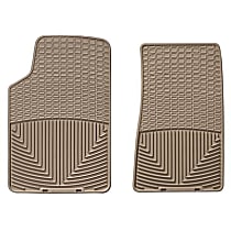 W47TN Front Row All-weather Series Flat Floor Mat, Tan Made of Rubberized Thermoplastic Elastomer