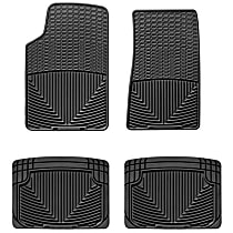 Front and Second Row Flat Floor Mat, Sport Utility, Black, Made of Rubberized Thermoplastic Elastomer, All-weather Series