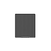 Flat Floor Mat, Center Aisle, Second Row Bucket Seating, without Center Console, Black, Made of Rubberized Thermoplastic Elastomer, All-weather Series