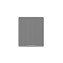 Flat Floor Mat, Center Aisle, Second Row Bucket Seating, without Center Console, Gray, Made of Rubberized Thermoplastic Elastomer, All-weather Series