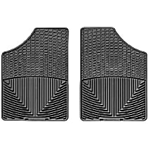 W4 Front Row All-weather Series Flat Floor Mat, Black Made of Rubber