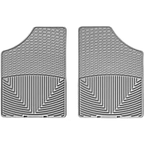 W4GR Front Row All-weather Series Flat Floor Mat, Gray Made of Rubber