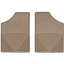 W4TN Front Row All-weather Series Flat Floor Mat, Tan Made of Rubber