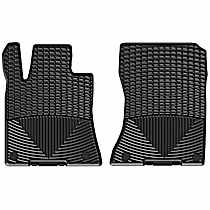 Front Row Flat Floor Mat, Black, Made of Rubberized Thermoplastic Elastomer, All-weather Series