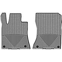 Front Flat Floor Mat, Sedan, Gray, Made of Rubberized Thermoplastic Elastomer, All-weather Series
