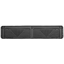 Third Row Flat Floor Mat, Second Row Bench Seating, Second Row Bucket Seating, Black, Made of Rubberized Thermoplastic Elastomer, All-weather Series