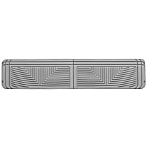 Third Row All-weather Series Flat Floor Mat, Gray Made of Rubberized Thermoplastic Elastomer