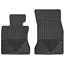 W62 Front Row All-weather Series Flat Floor Mat, Black Made of Rubberized Thermoplastic Elastomer