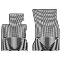 W62GR Front Row All-weather Series Flat Floor Mat, Gray Made of Rubberized Thermoplastic Elastomer