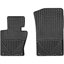 Front Row Flat Floor Mat, Black, Made of Rubberized Thermoplastic Elastomer, All-weather Series
