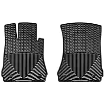 W73 Front Row All-weather Series Flat Floor Mat, Black Made of Rubberized Thermoplastic Elastomer