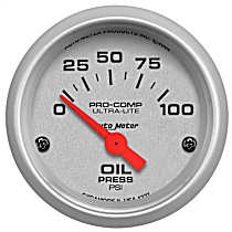 4327 Ultra-Lite Series Gauge, Oil Pressure, 2 1/16in. 100Psi, Electric.