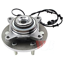 Front, Driver or Passenger Side Wheel Hub, 4WD; Standard Hub Unit, 6 Lugs